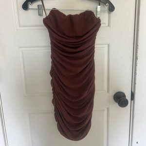 Tic Toc Brown Corset Mini Dress